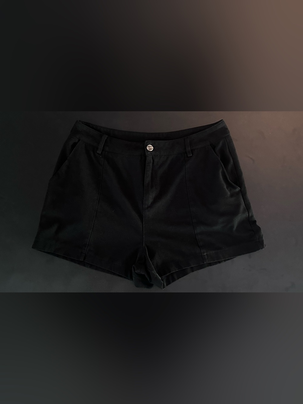 She + Sky Black High-Waist Tailored Shorts